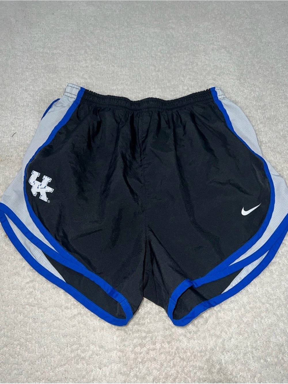 Nike Black Athletic Shorts with Royal Blue Trim